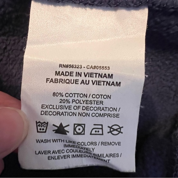 Nike Club Fleece Crewneck Men’s L Navy Blue Sweatshirt Logo BV2662-410 - Picture 4 of 5